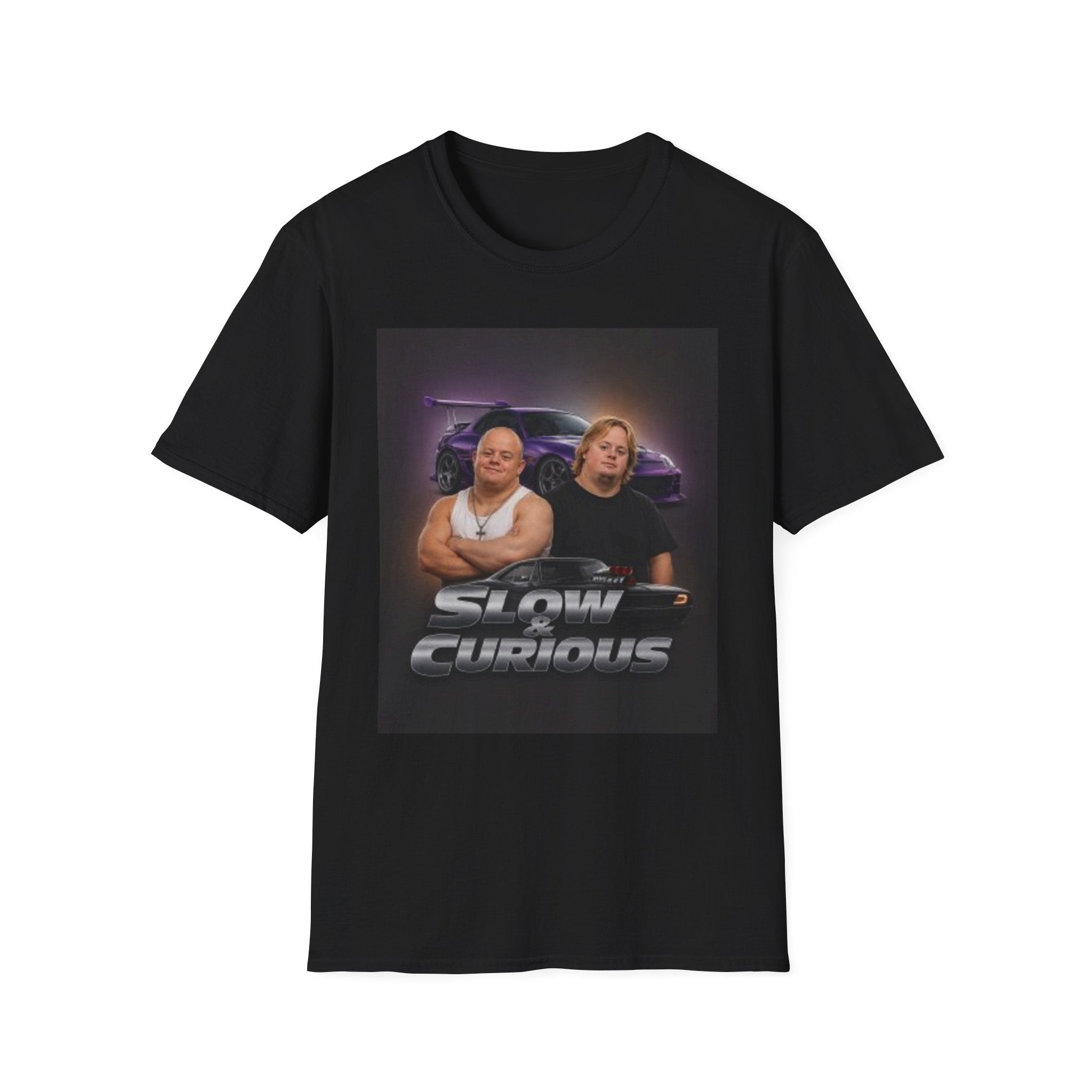 Slow & Curious T-Shirt — Funny Parody Fast Car Crew Tee