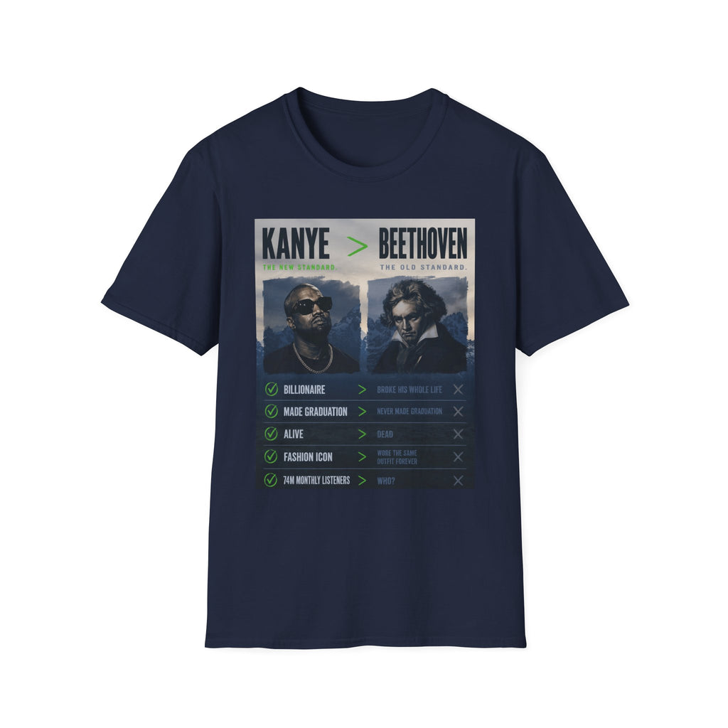 Kanye > Beethoven Graphic T‑Shirt — Bold Music Debate Tee