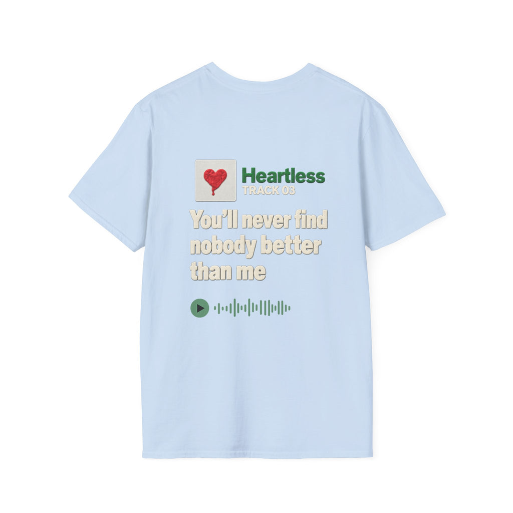 Embroidered red heart tee small chest heart t shirt