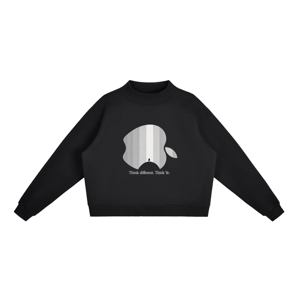 Think Diffrent Think Ye - Essential Fleece Mock-Neck Crew Sweatshirt