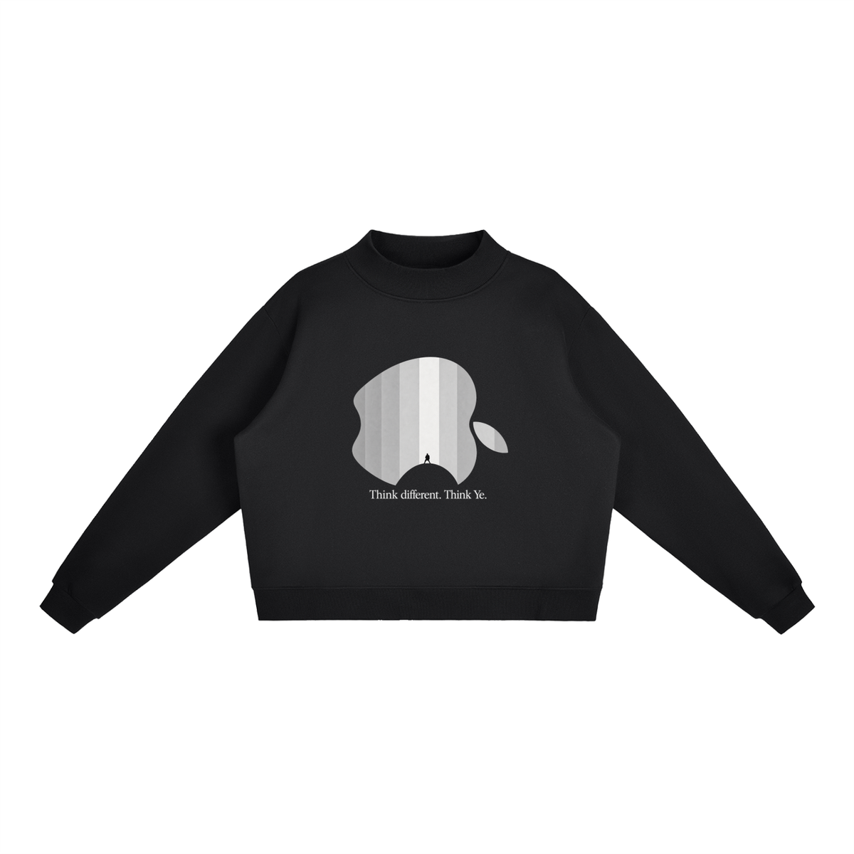 Think Diffrent Think Ye - Essential Fleece Mock-Neck Crew Sweatshirt